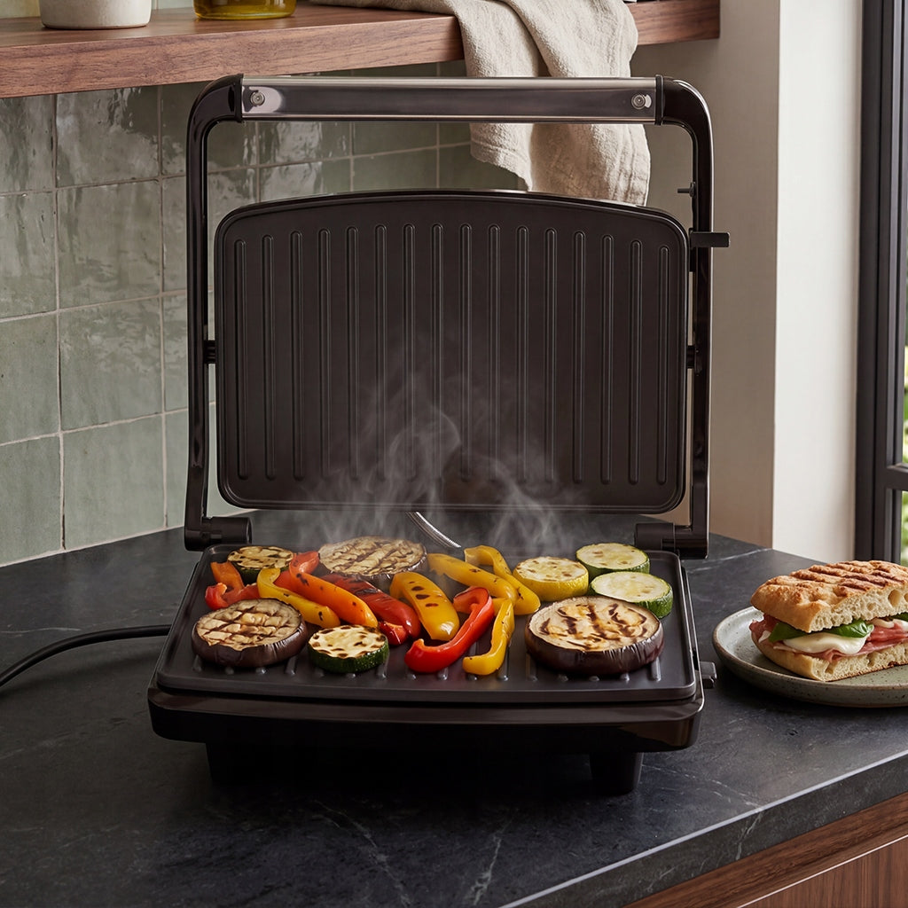 ELECTRIC GRILL CONTACT TOASTER FOR PANINI SANDWICHES STRONG 1600W Brand Eldom