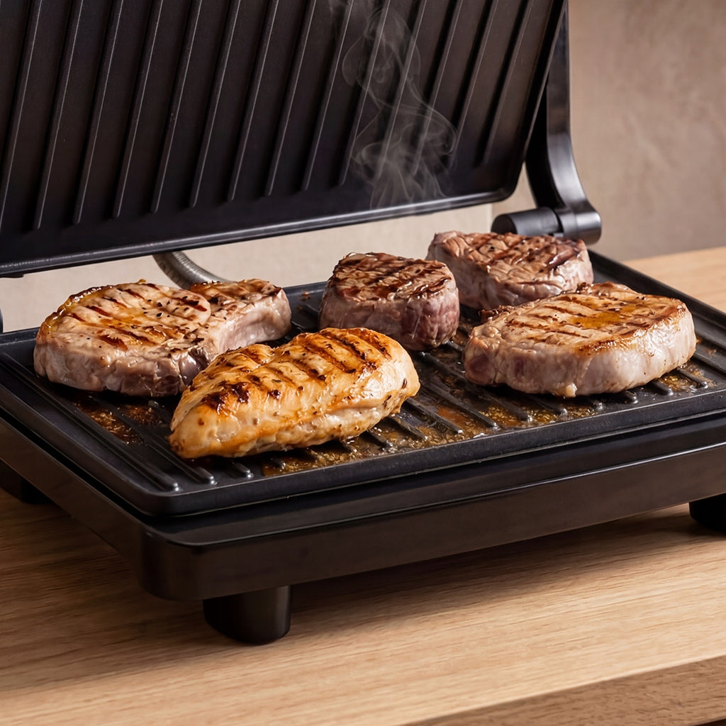 ELECTRIC GRILL CONTACT TOASTER FOR PANINI SANDWICHES STRONG 1600W Packaging status original