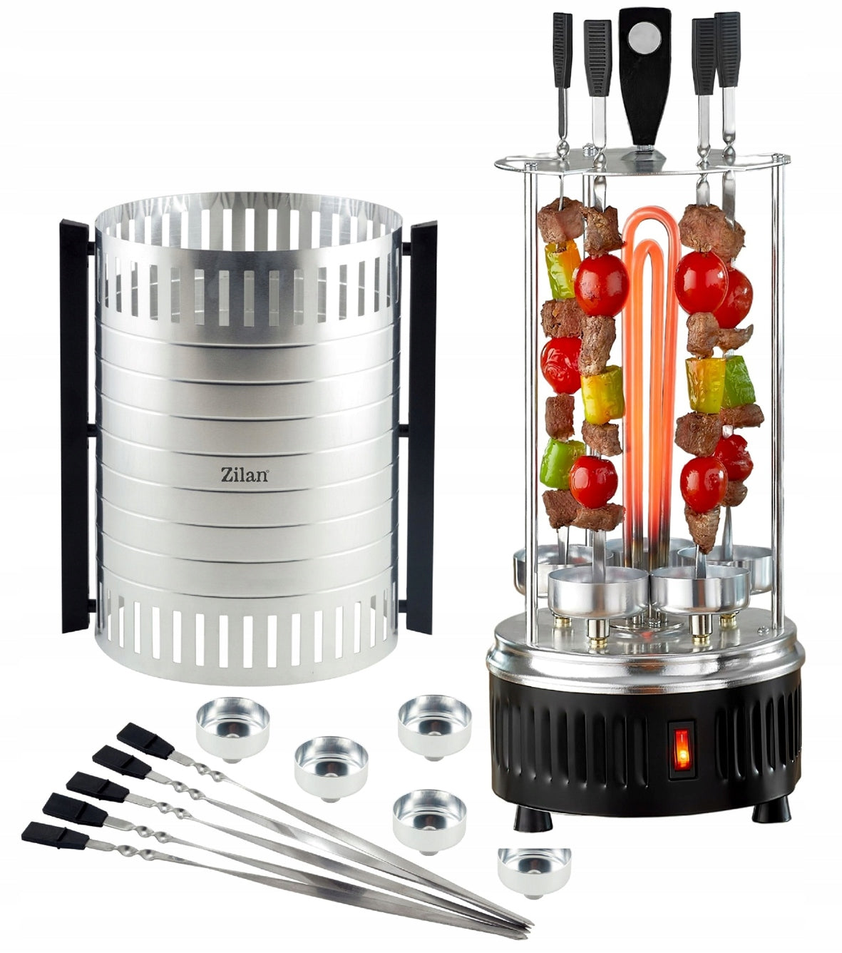 ELECTRIC GRILL CONTACT VERTICAL SKEWERS TOASTER 900W Model Vertical Barbecue Make