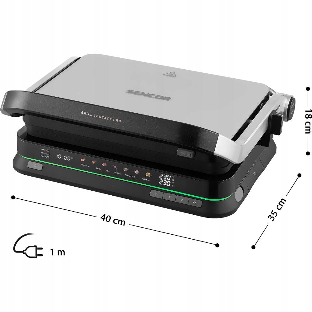 ELECTRIC GRILL FOLDING CONTACT SENCOR 2100W 40x35 CM INTELLIGENT Brand no brand