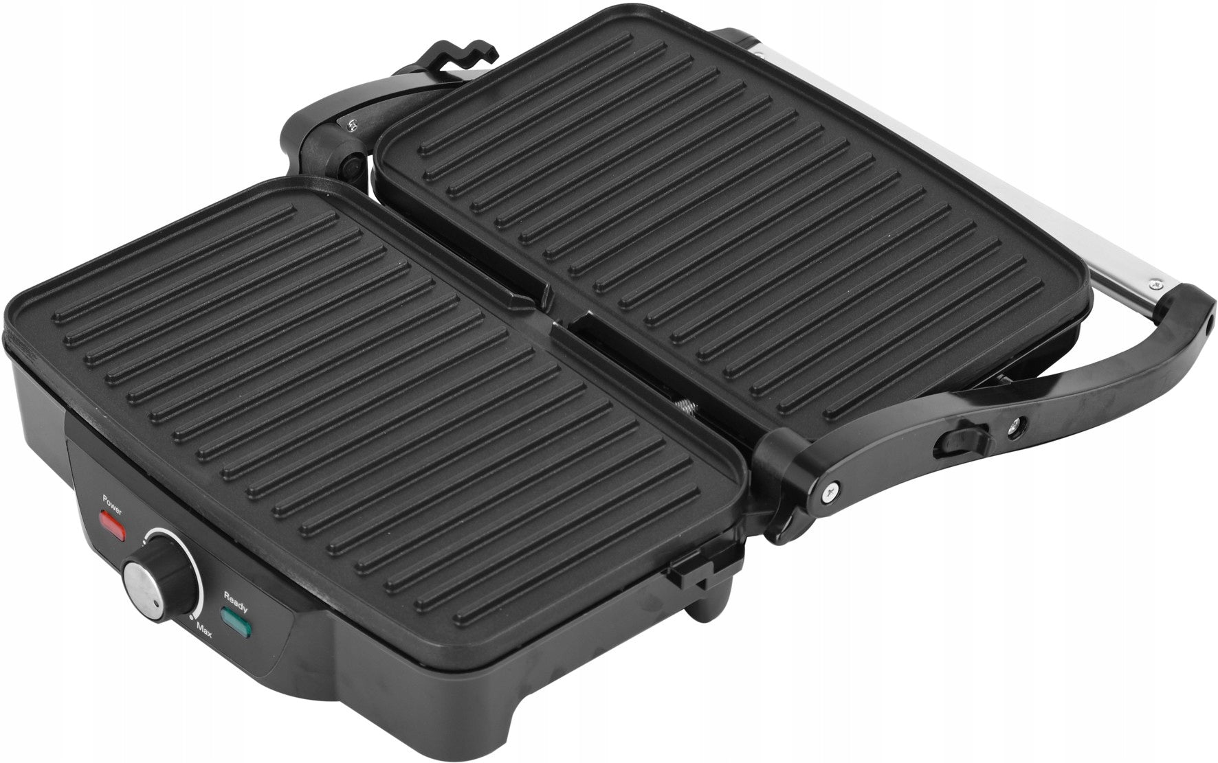 ELECTRIC GRILL FOLDING TOASTER FOR PANINI MEAT BREAD VEGETABLES 1600W Temperature control yes