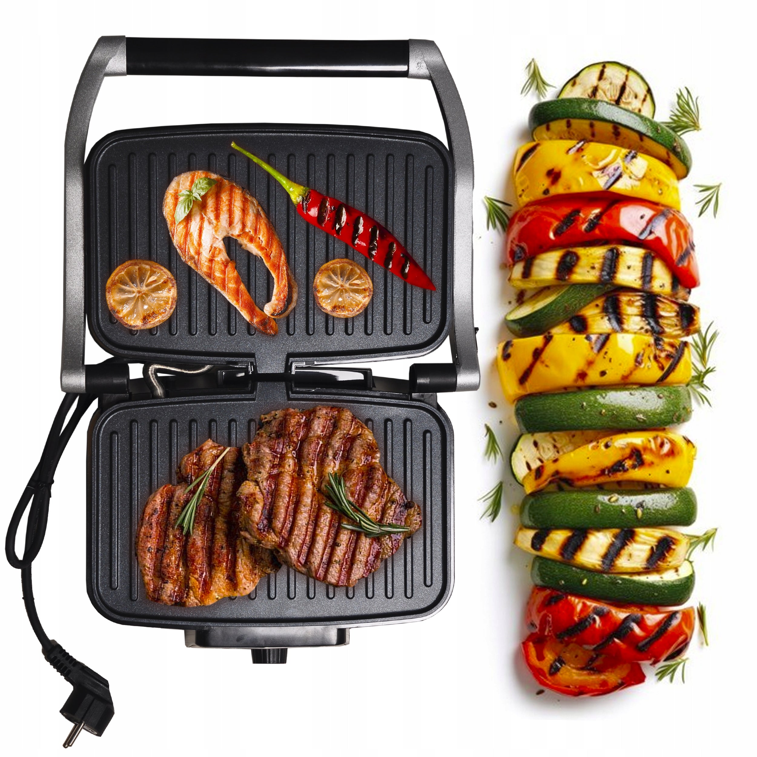 ELECTRIC GRILL FOLDING TOASTER FOR TORTILLA MEAT SANDWICHES KAMILLE Packaging status original
