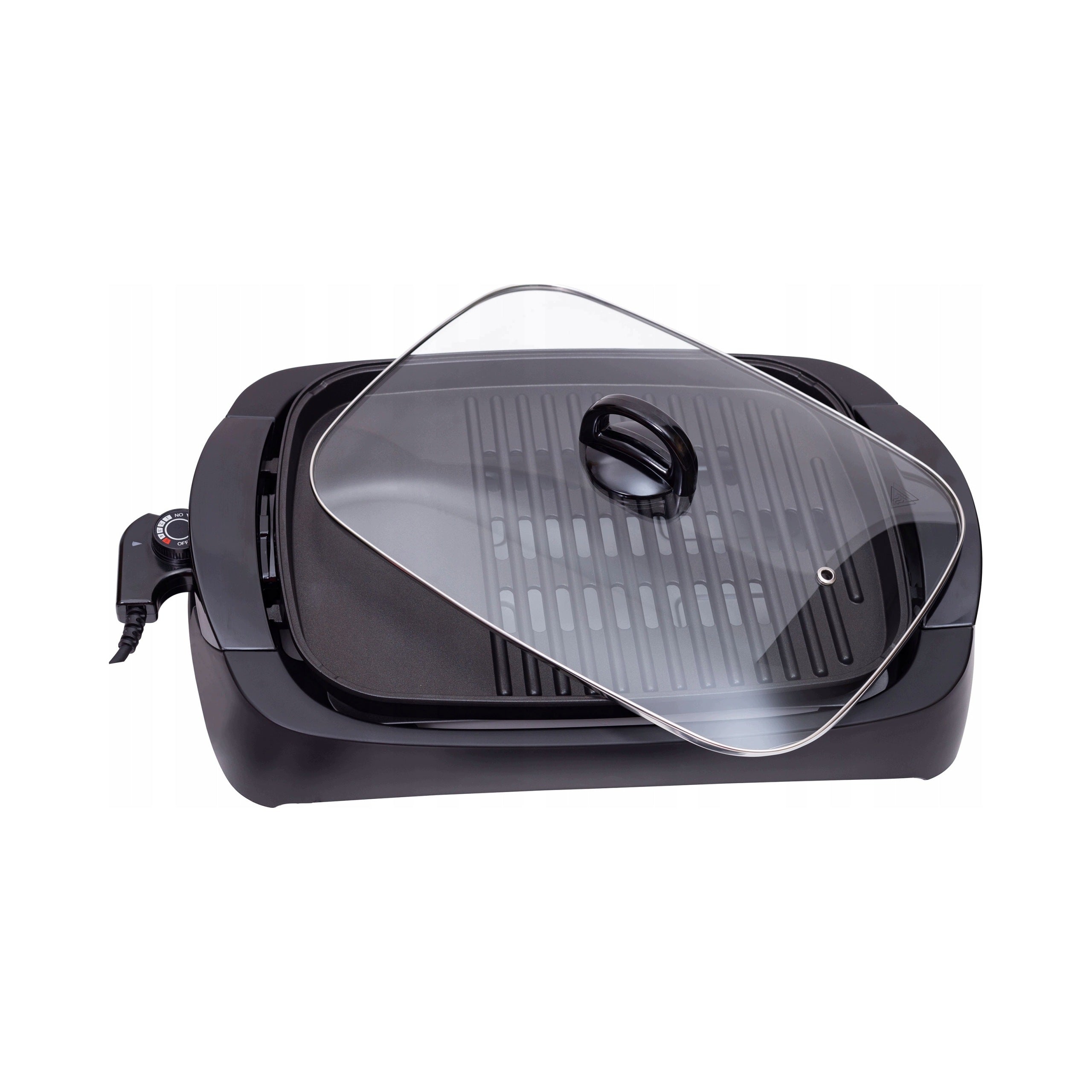 ELECTRIC GRILL FOR MEAT VEGETABLES GLASS COVER TRADITIONAL STRONG 3000W