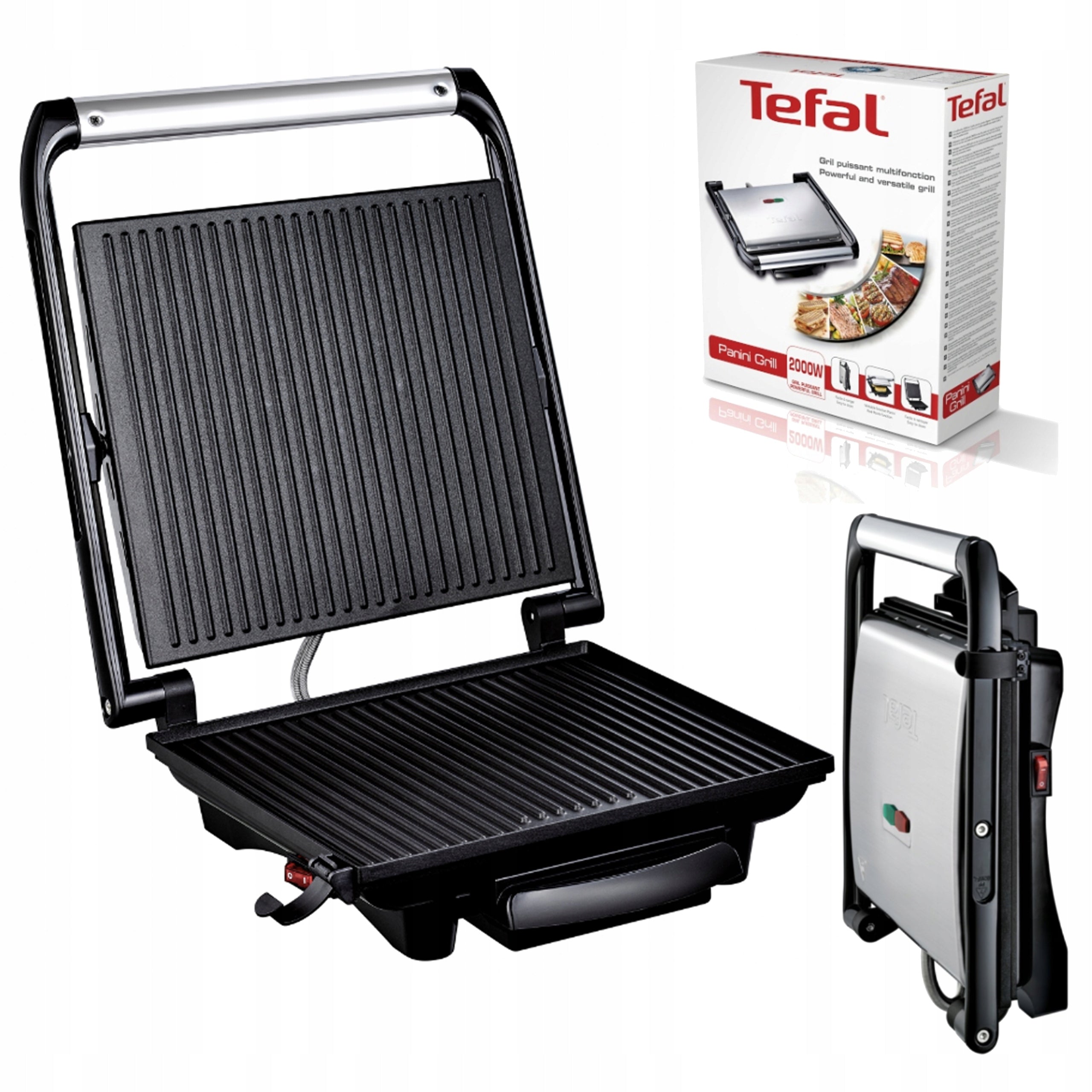 ELECTRIC GRILL FOR PANINI SANDWICHES TOASTER GRILL 3 IN 1 TEFAL POWER 2000 IN
