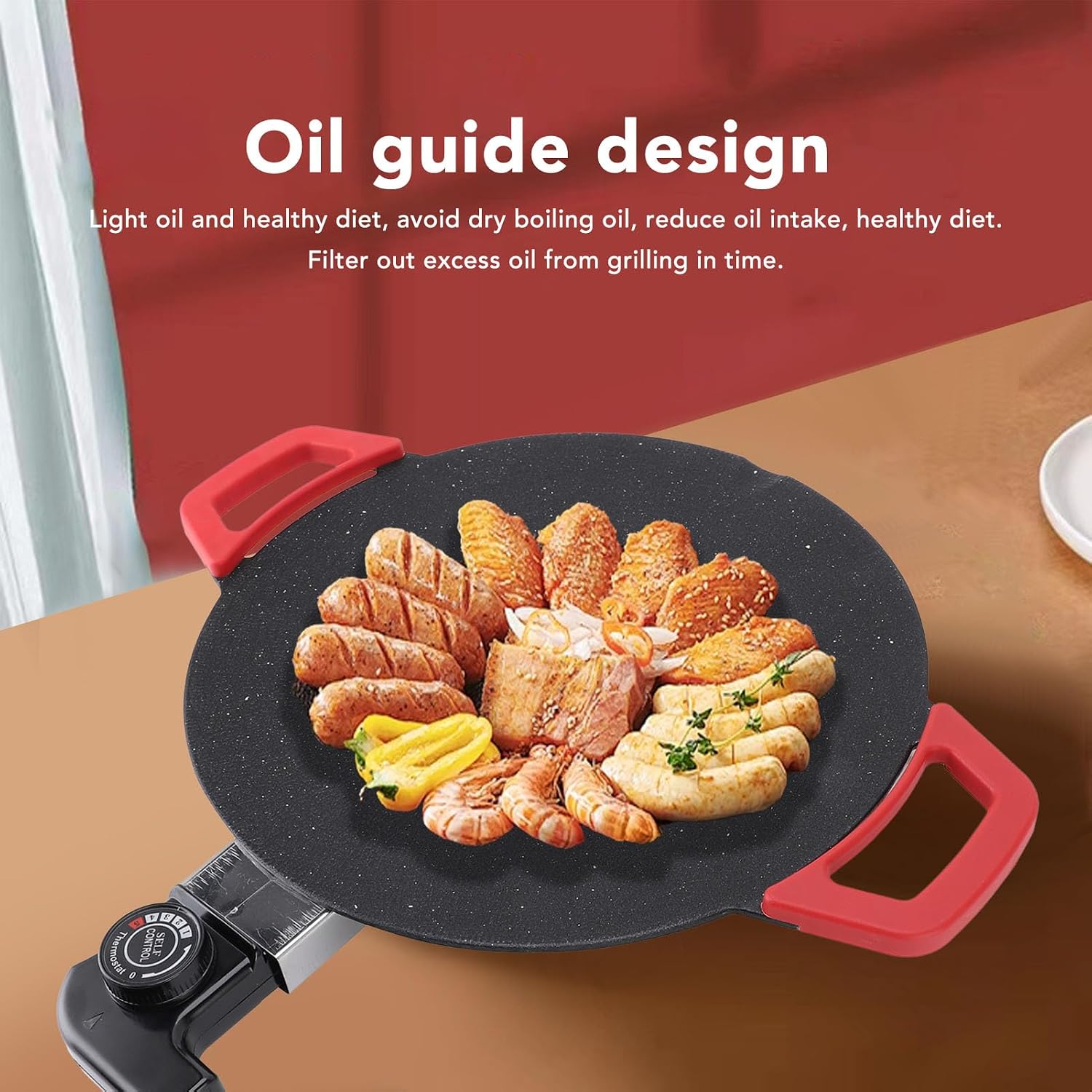 ELECTRIC GRILL PAN 11,8" SMOKELESS NONSTICK Brand no brand