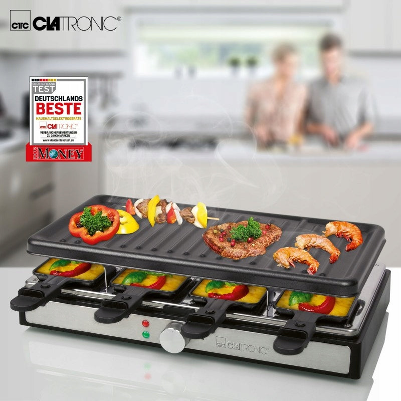 ELECTRIC GRILL RACLETTE XXL 1400W for 8 people double-sided spatula plate EAN (GTIN) 4006160037579