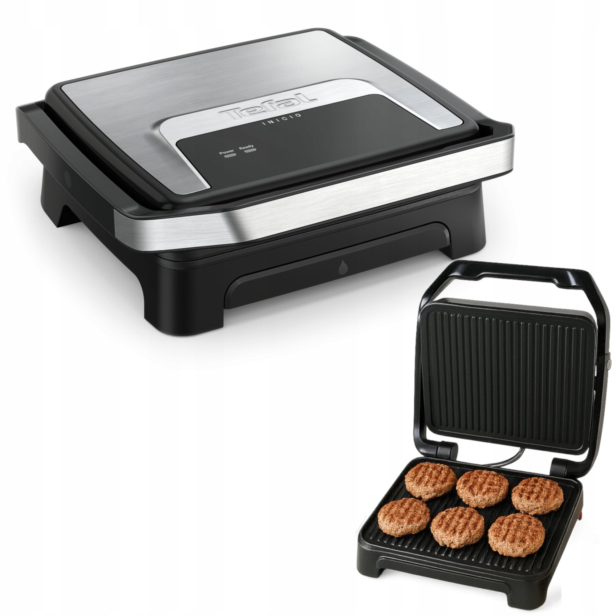 ELECTRIC GRILL TEFAL INICIO GC271D10 2000 IN 2IN1 PANINI TOASTER OVEN EFFICIENT Power rating 2000 W