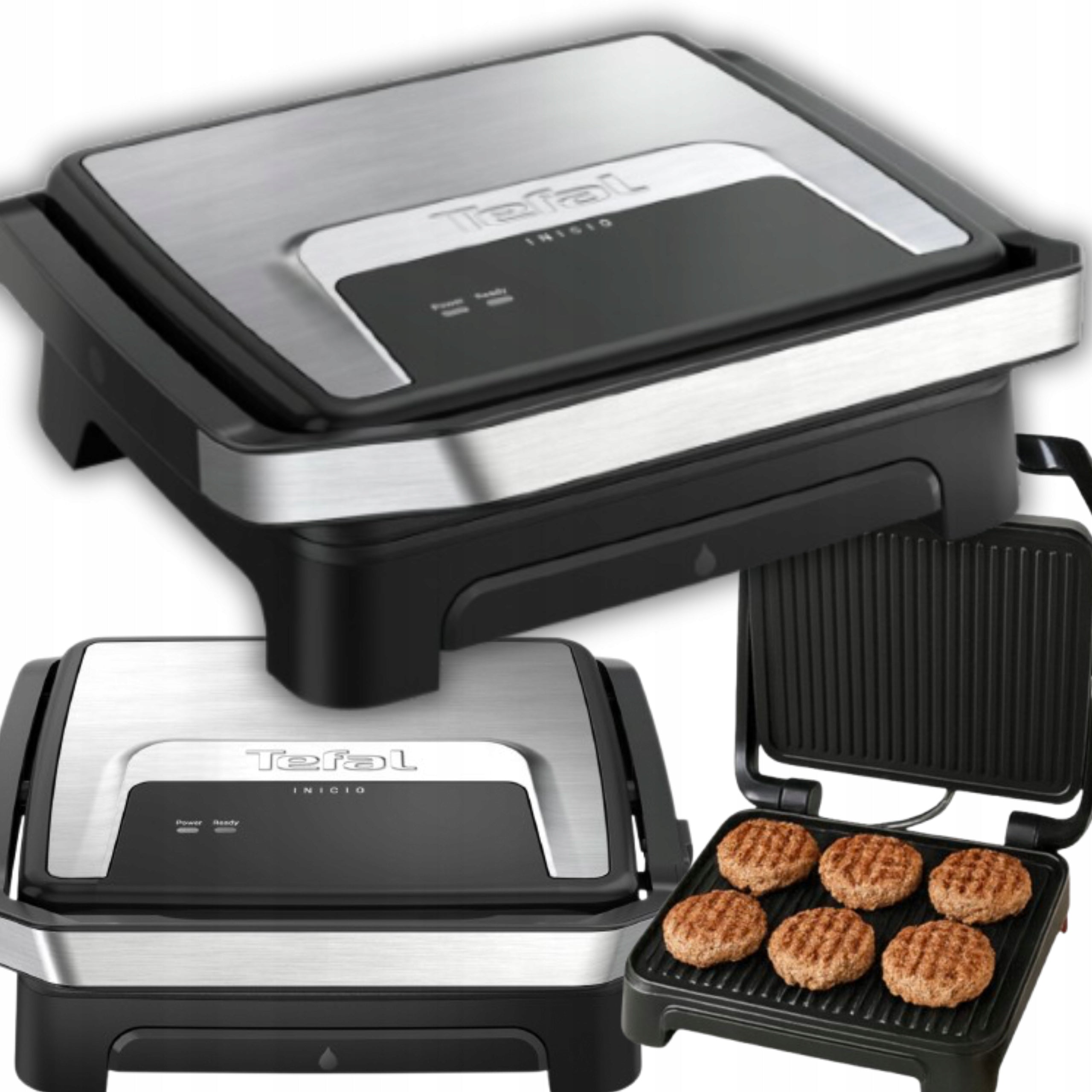 ELECTRIC GRILL TEFAL INICIO GC271D10 2000 IN 2IN1 PANINI TOASTER OVEN EFFICIENT