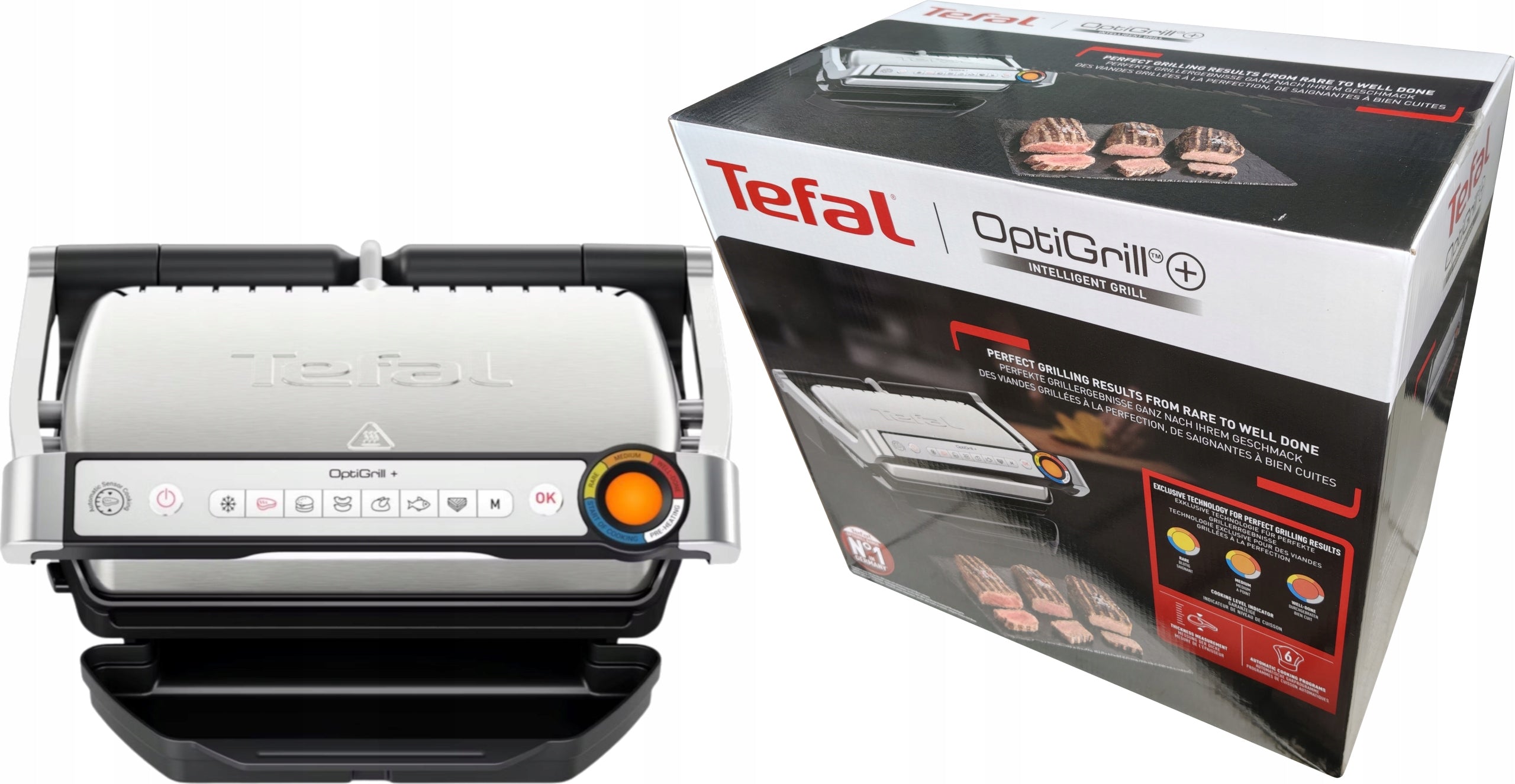 ELECTRIC GRILL TEFAL OPTIGRILL+ GC717D10 CONTACT 2000W SILVER-GRAY