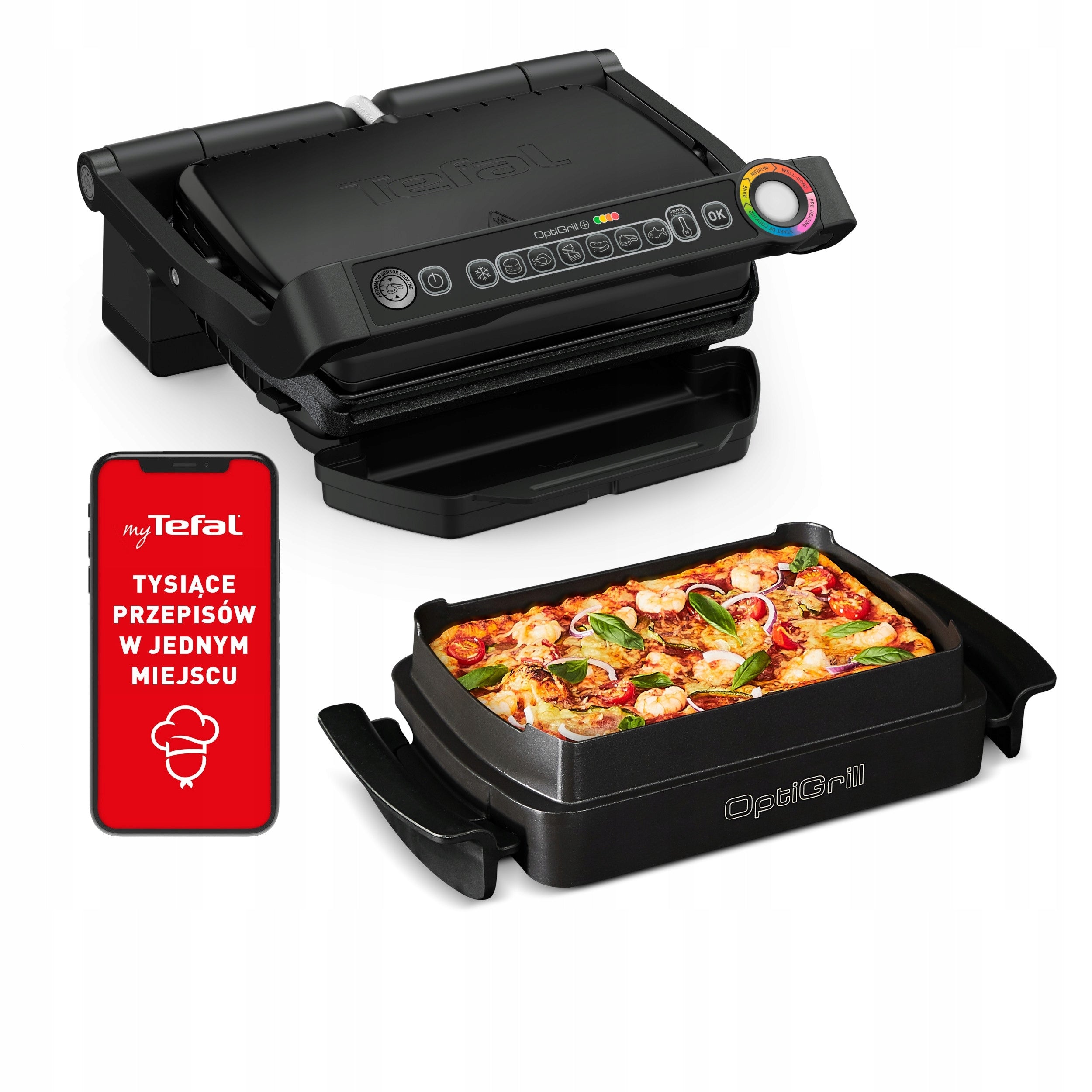ELECTRIC GRILL TEFAL SOLID CONTACT WITH TEMPERATURE CONTROL 2000W