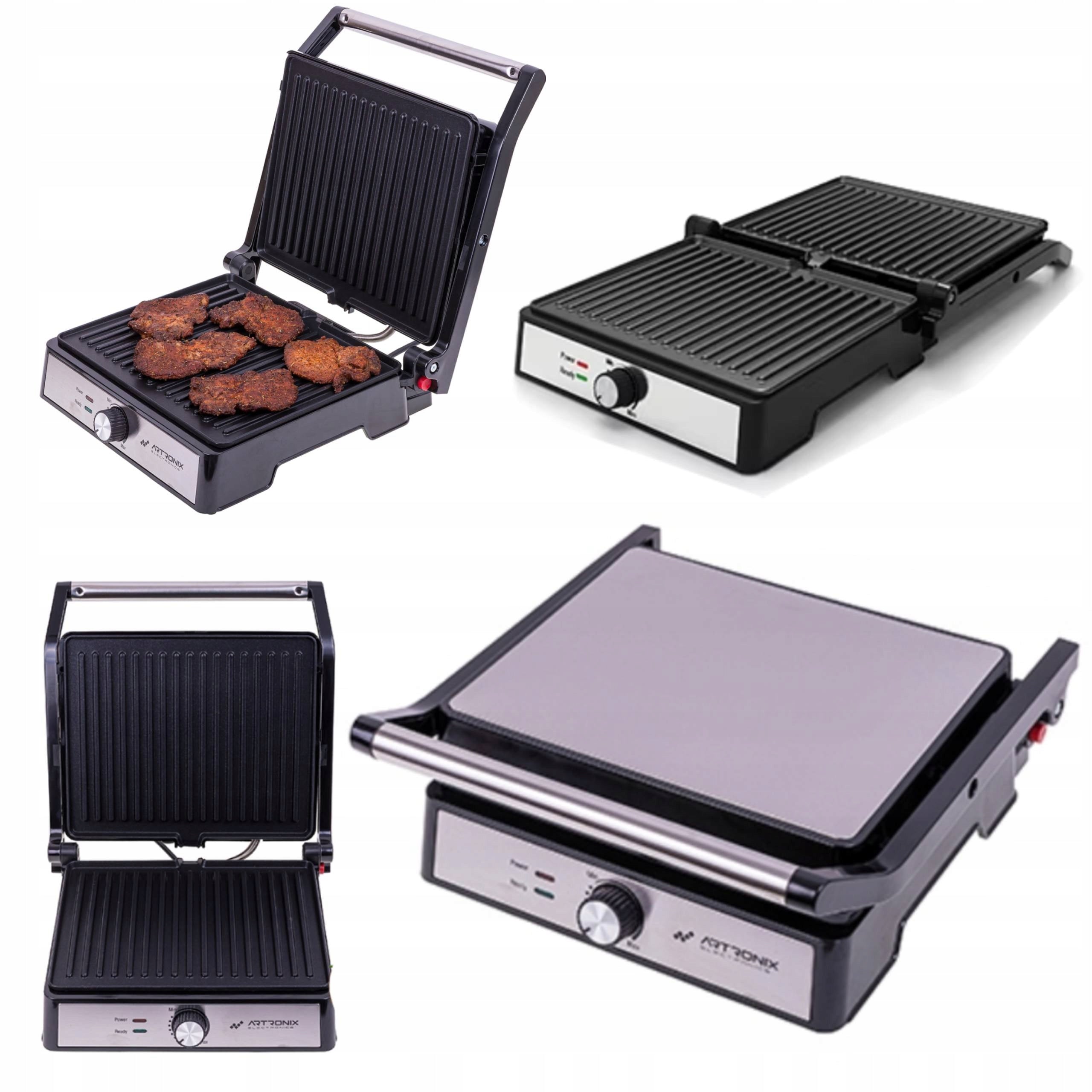 ELECTRIC GRILL TOASTER FOLDING TOASTER PANINI 2000W QUICKLY HEATS UP