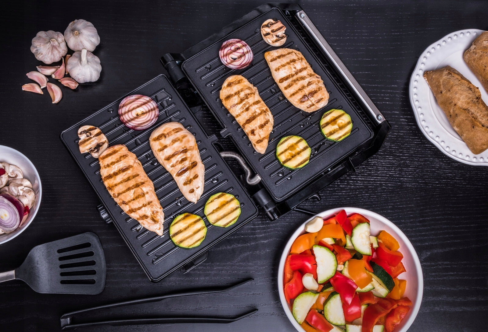 ELECTRIC GRILL TOASTER TABLE FOLDING PANINI STRONG 1600W Model 570361363