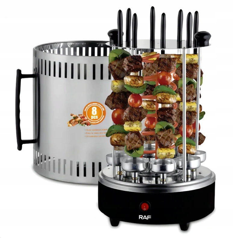 ELECTRIC GRILL VERTICAL KEBAB SKEWERS ROTARY TOASTER FOR SKEWERS Power rating 1200 W