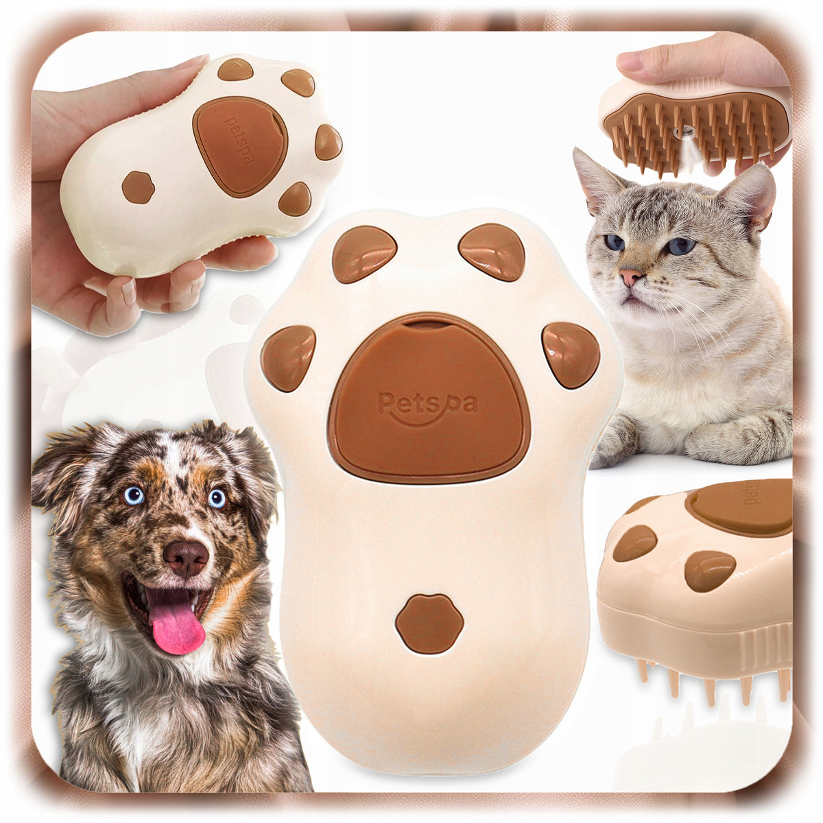 ELECTRIC GROOMING BRUSH FOR CAT DOG STEAM PET HAIR Manufacturer code 0070390