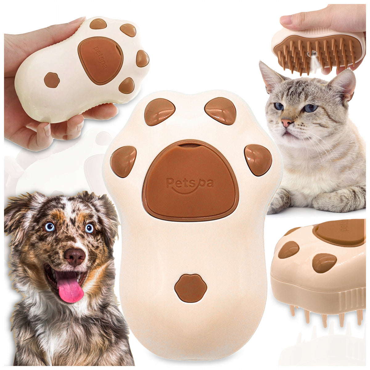 ELECTRIC GROOMING BRUSH FOR CAT DOG STEAM PET HAIR Packaging status original