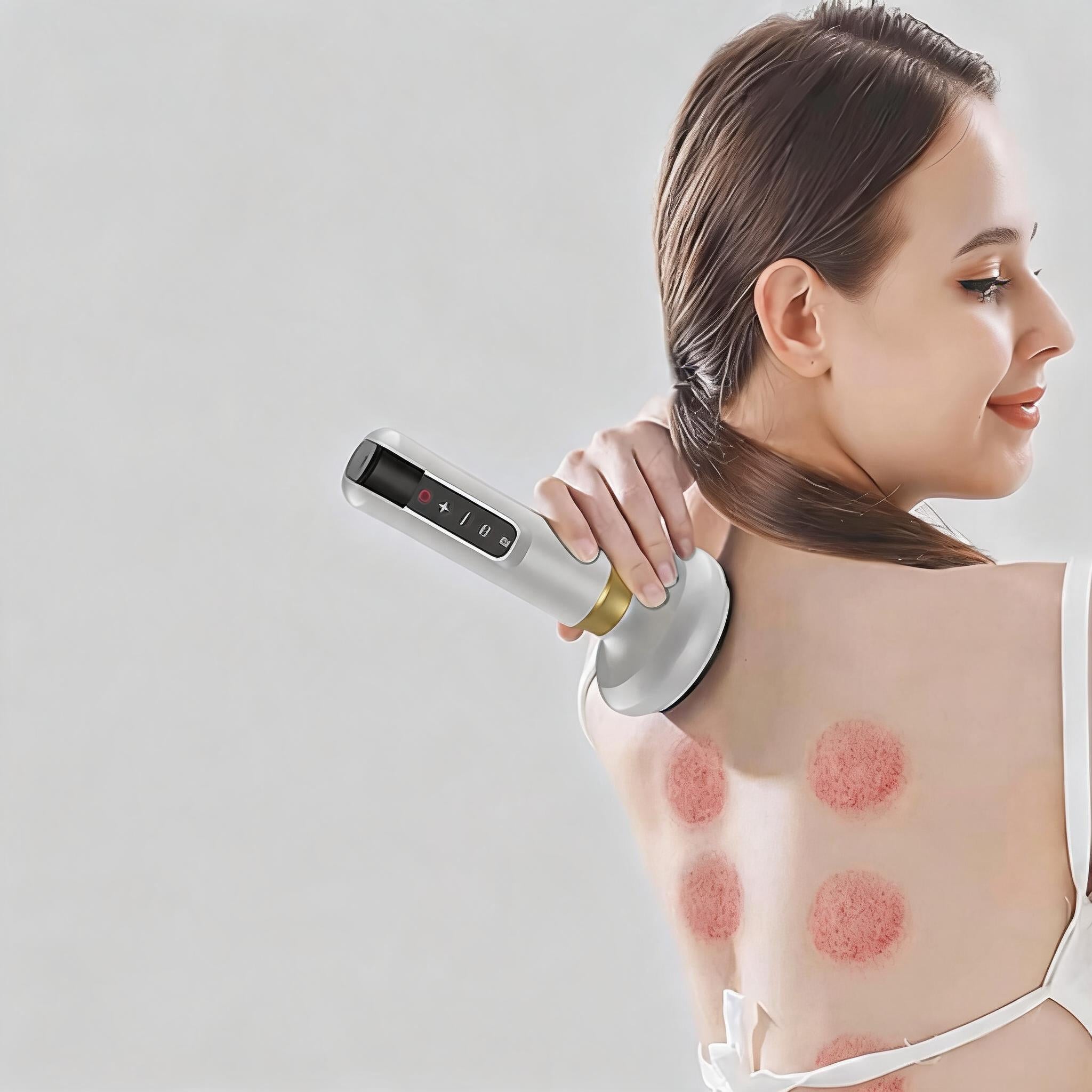 ELECTRIC GUASHA FASCIA MASSAGER FOR 12 ADJUSTMENT HEATING Kind nape, back and neck