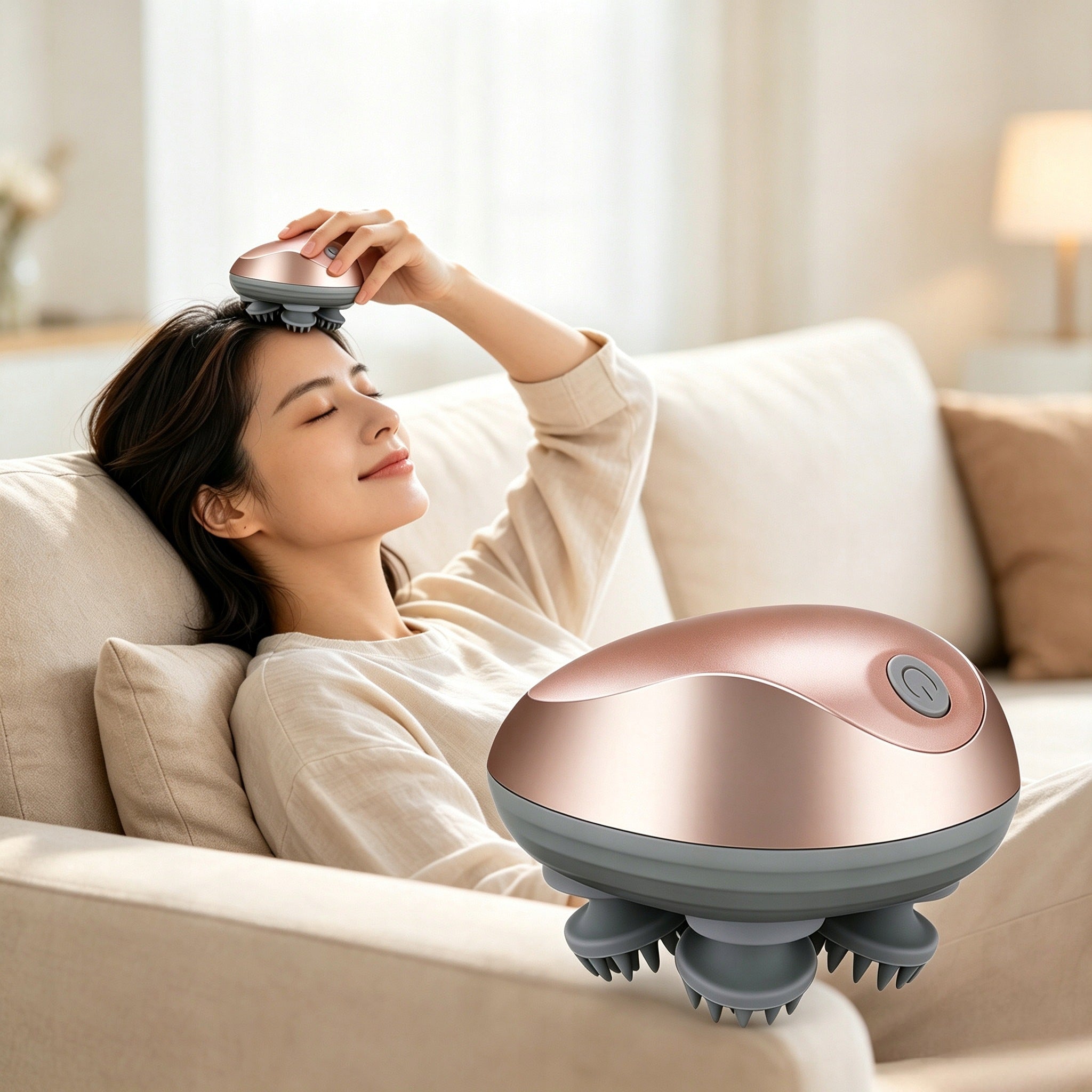 ELECTRIC HAIR SCALP MASSAGER WITH 3 SPEEDS PORTABLE HEAD SCRATCHER MASSAGER