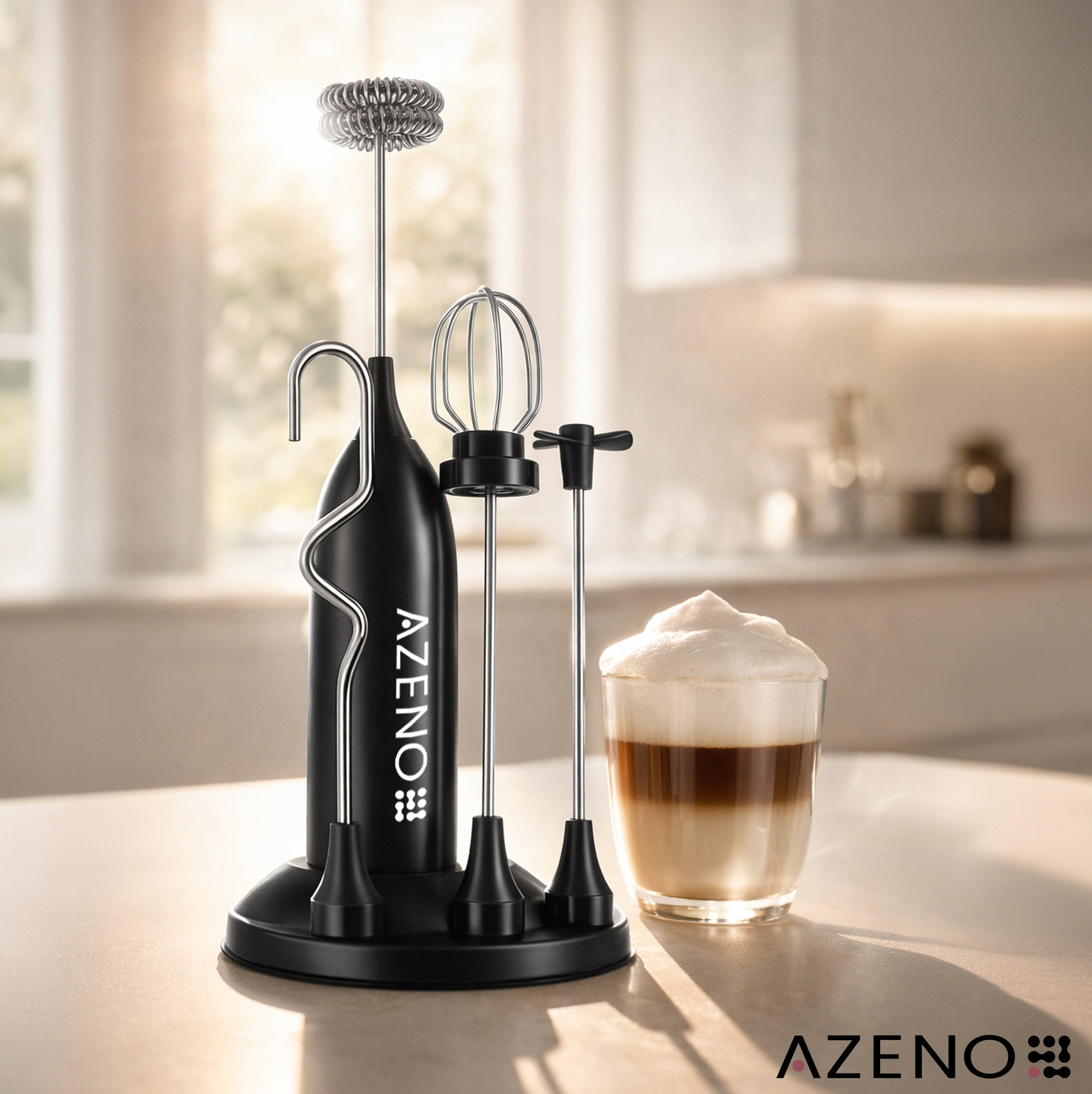 ELECTRIC HANDHELD MILK FROTHER 4IN1 MINI USB COFFEE MILK BEATER Packaging status original