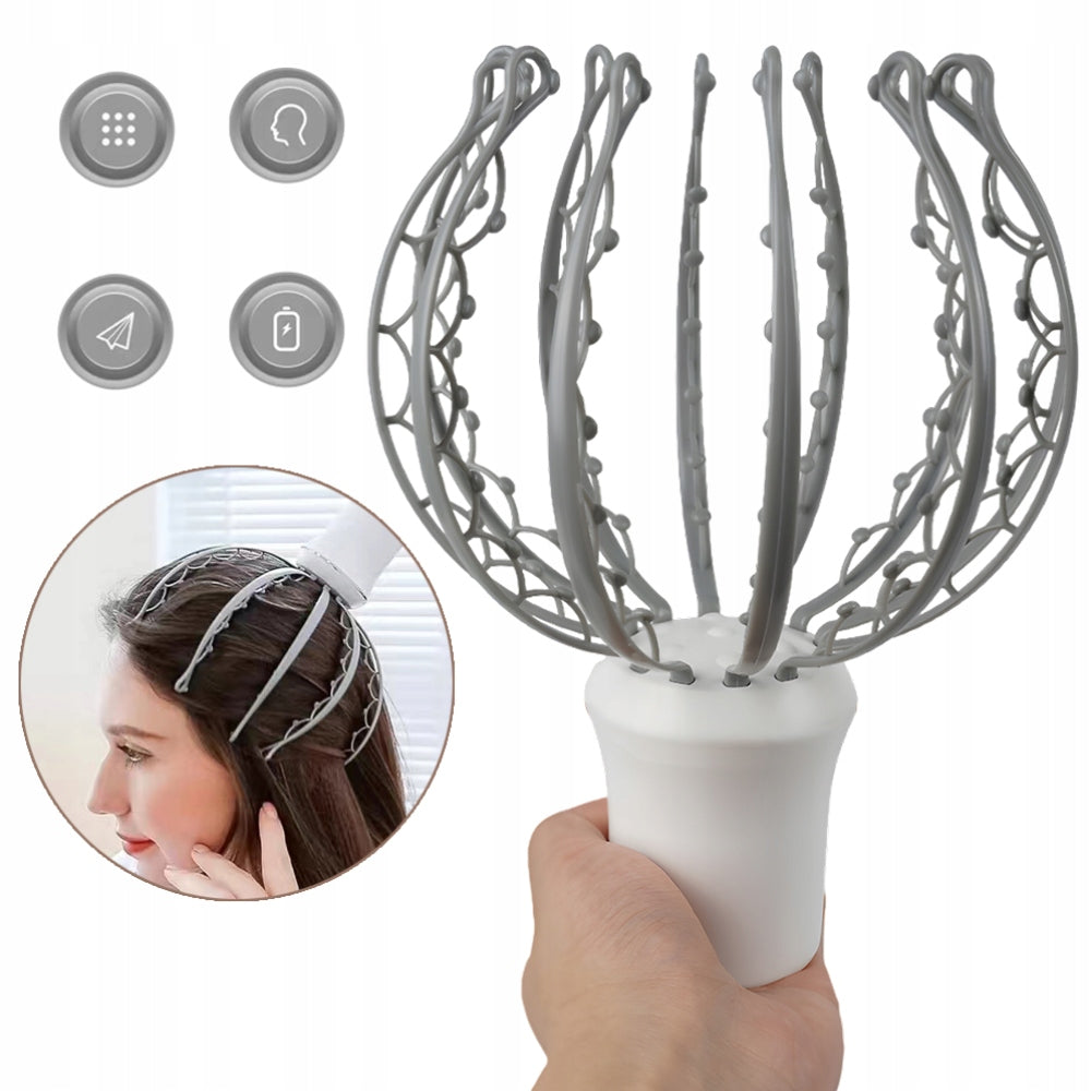 ELECTRIC HEAD MASSAGER OCTOPUS VIBRATING RELAXATION AGAINST