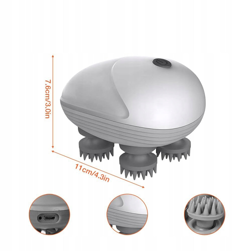 ELECTRIC HEAD+PET MASSAGE DEVICE,PORTABLE,5 MODES Packaging status original
