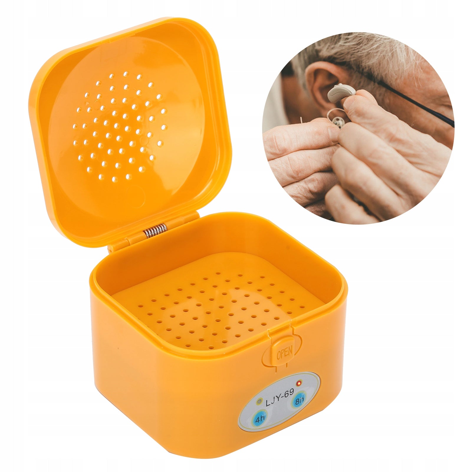 ELECTRIC HEARING AID DRYER DEHUMIDIFIER CAMERAS YELLOW Manufacturer code 1411200495311