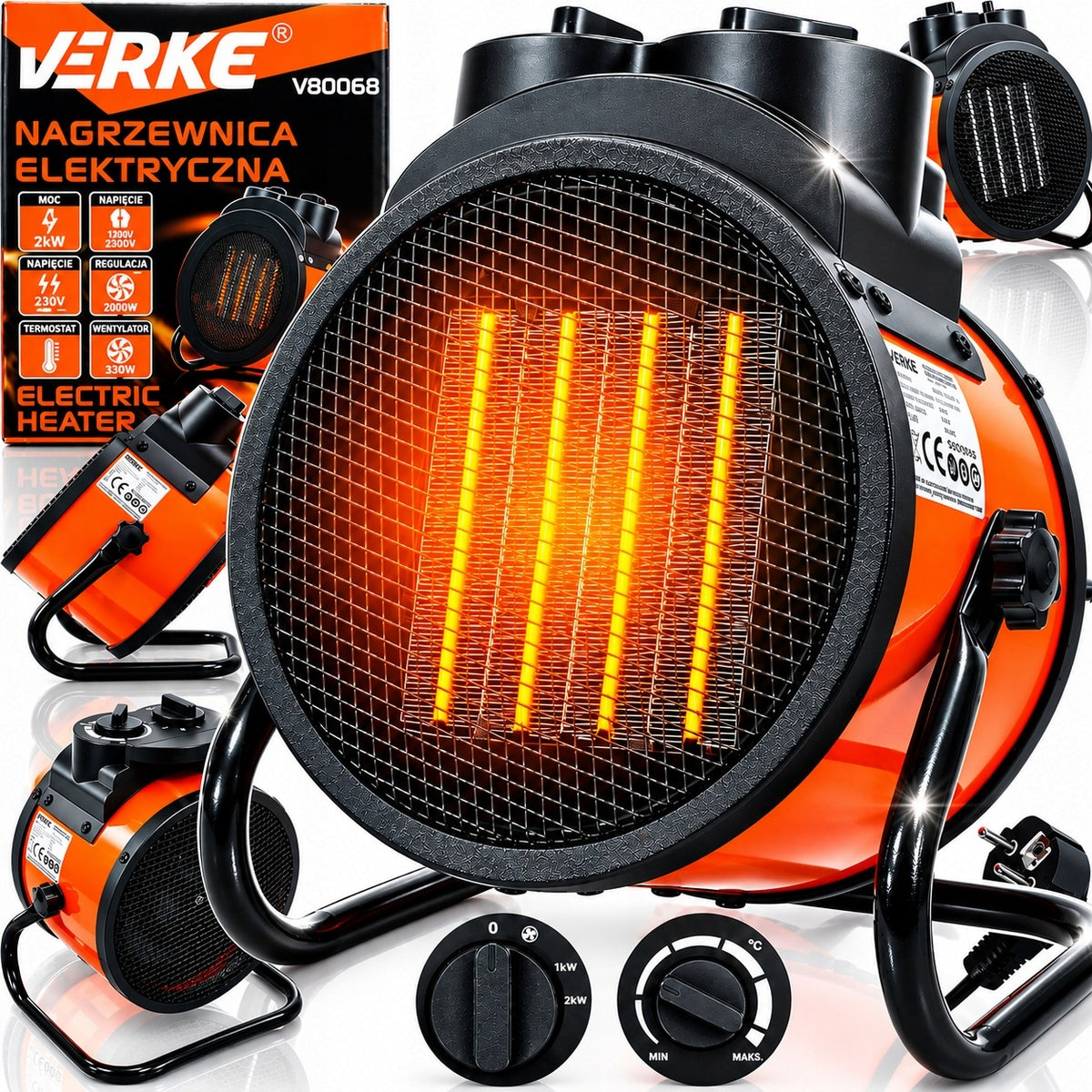 ELECTRIC HEATER 2000W FAN HEATER FAN FARELKA