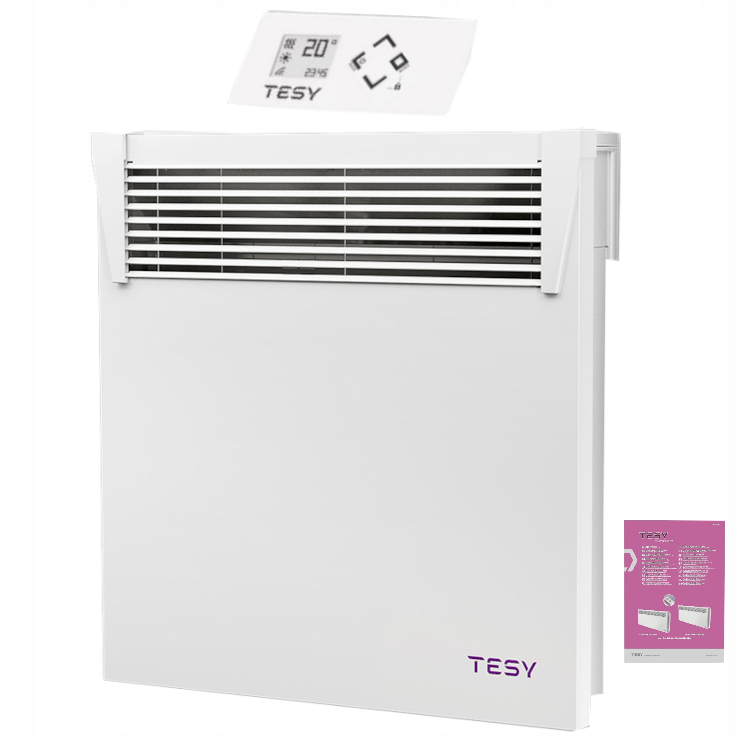 ELECTRIC HEATER 500W CONVECTOR THERMOSTAT LED WIFI DISPLAY WHITE