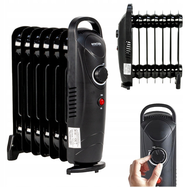 ELECTRIC HEATER 700 WATT OIL 7 RIBS RIB THERMOSTAT OILER