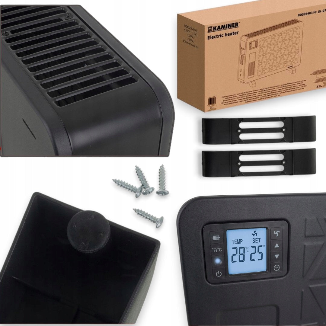 ELECTRIC HEATER CONVECTOR KAMINER POWERFUL 2300W TURBO WIFI MODE REMOTE CONTROL Brand no brand