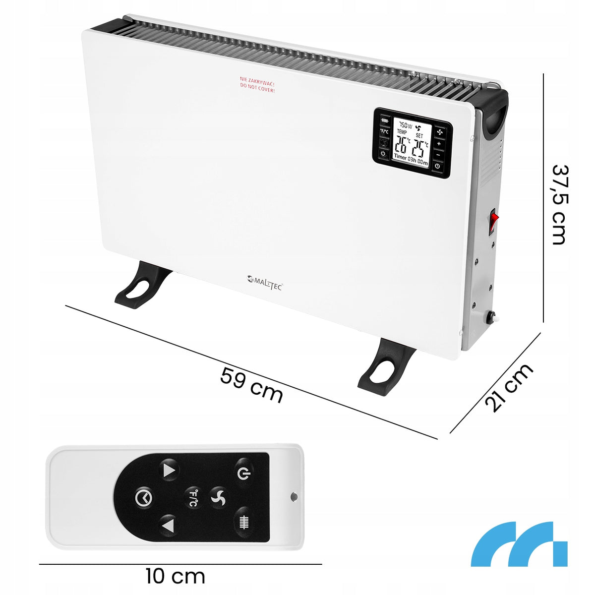 ELECTRIC HEATER CONVECTOR THERMOSTAT TIMER REMOTE CONTROL POWERFUL 2000W TURBO Brand no brand