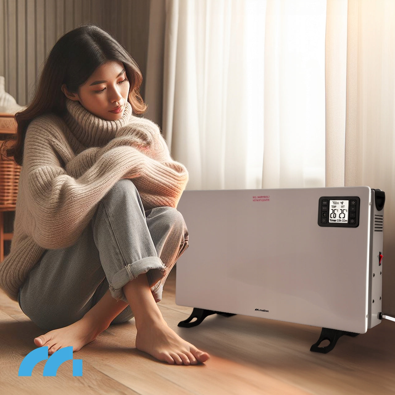ELECTRIC HEATER CONVECTOR TIMER THERMOSTAT REMOTE CONTROL POWERFUL 2000W TURBO Packaging status original