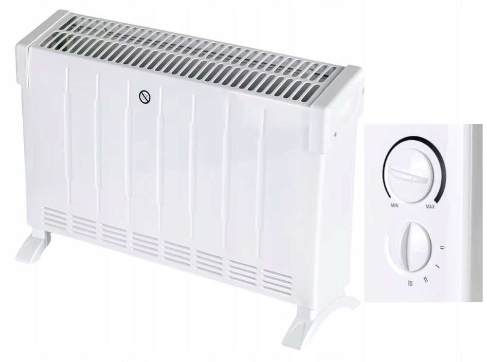 ELECTRIC HEATER CONVECTOR WITH THERMOSTAT POWERFUL 750 - 2000W