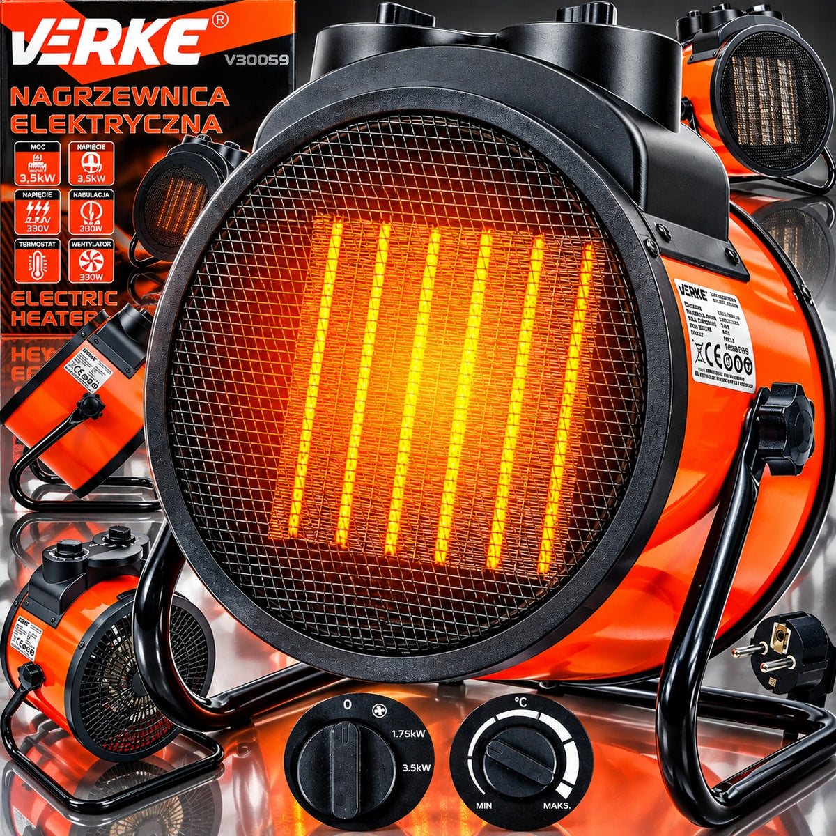 ELECTRIC HEATER FAN 3500W HEATER FAN FARELKA