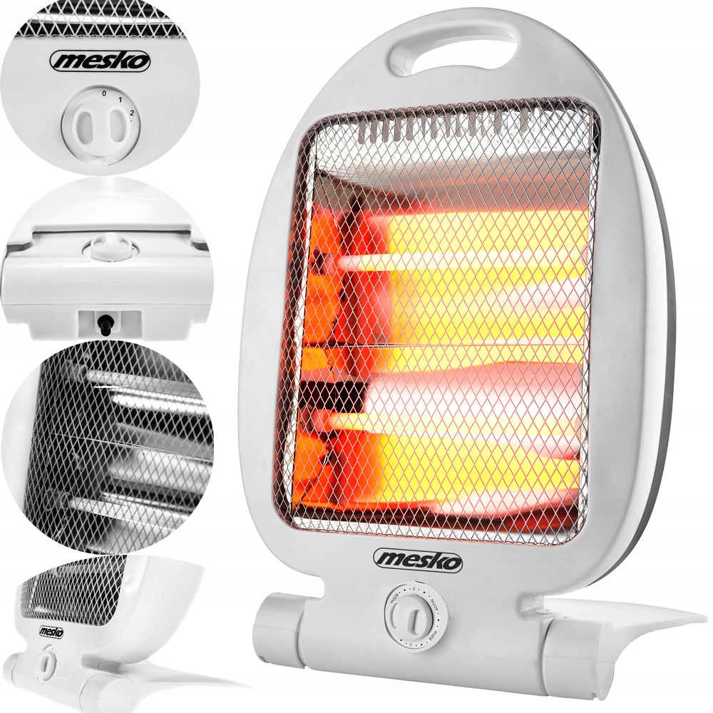 ELECTRIC HEATER HALOGEN QUARTZ APRON STOVE 2-LAMPS 400W/800W