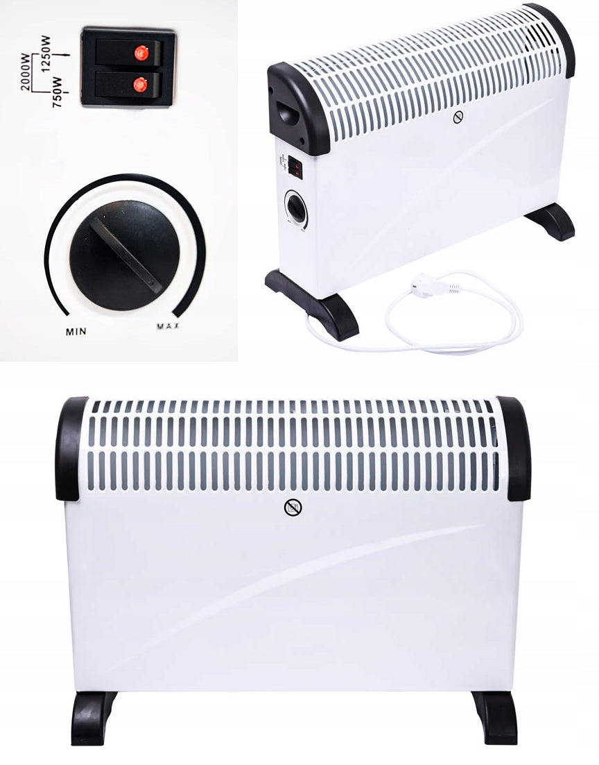 ELECTRIC HEATER STOVE APRON WITH THERMOSTAT 2000W POWERFUL CONVECTOR EAN (GTIN) 5905549186862