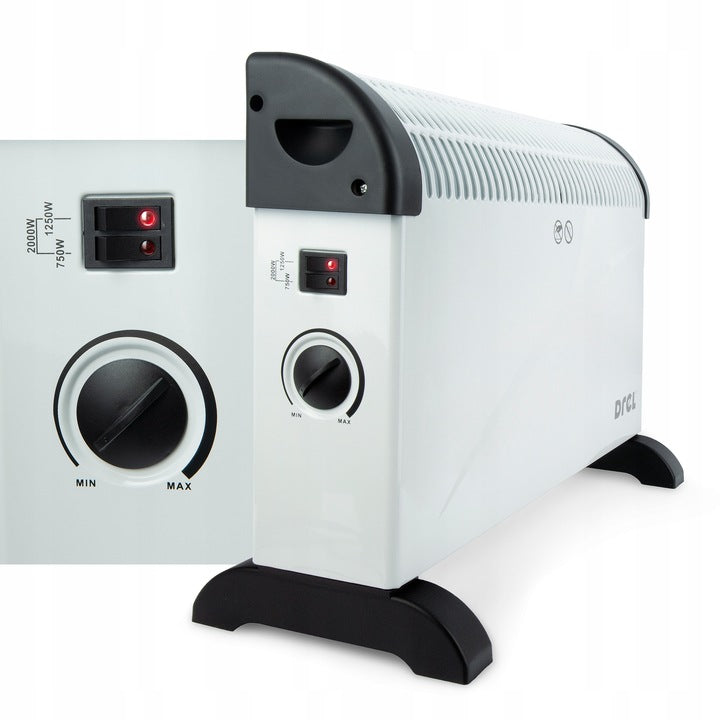 ELECTRIC HEATER STOVE APRON WITH THERMOSTAT 2000W POWERFUL CONVECTOR