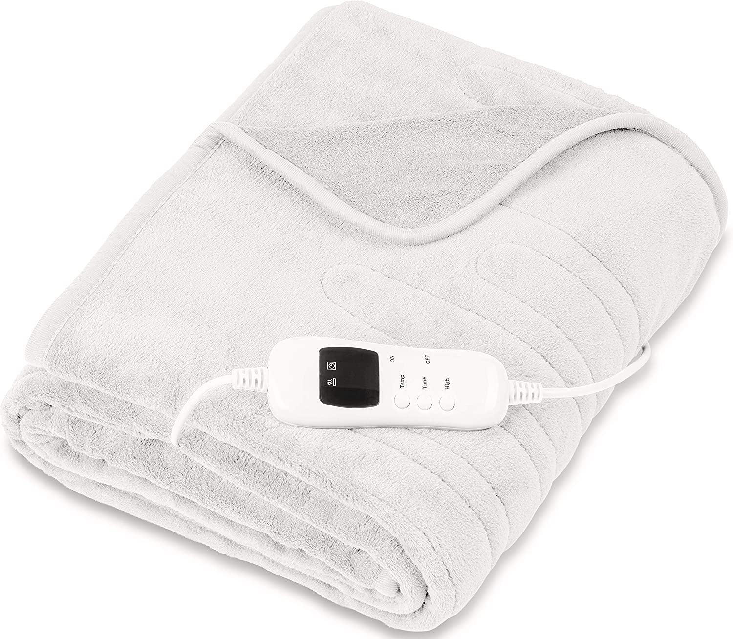 ELECTRIC HEATING BLANKET 160x120 CM 120W 9 LEVELS TIMER BEIGE