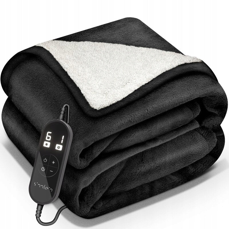 ELECTRIC HEATING BLANKET 180x130 SINNLEIN 9 DEGREE TIMER BLACK