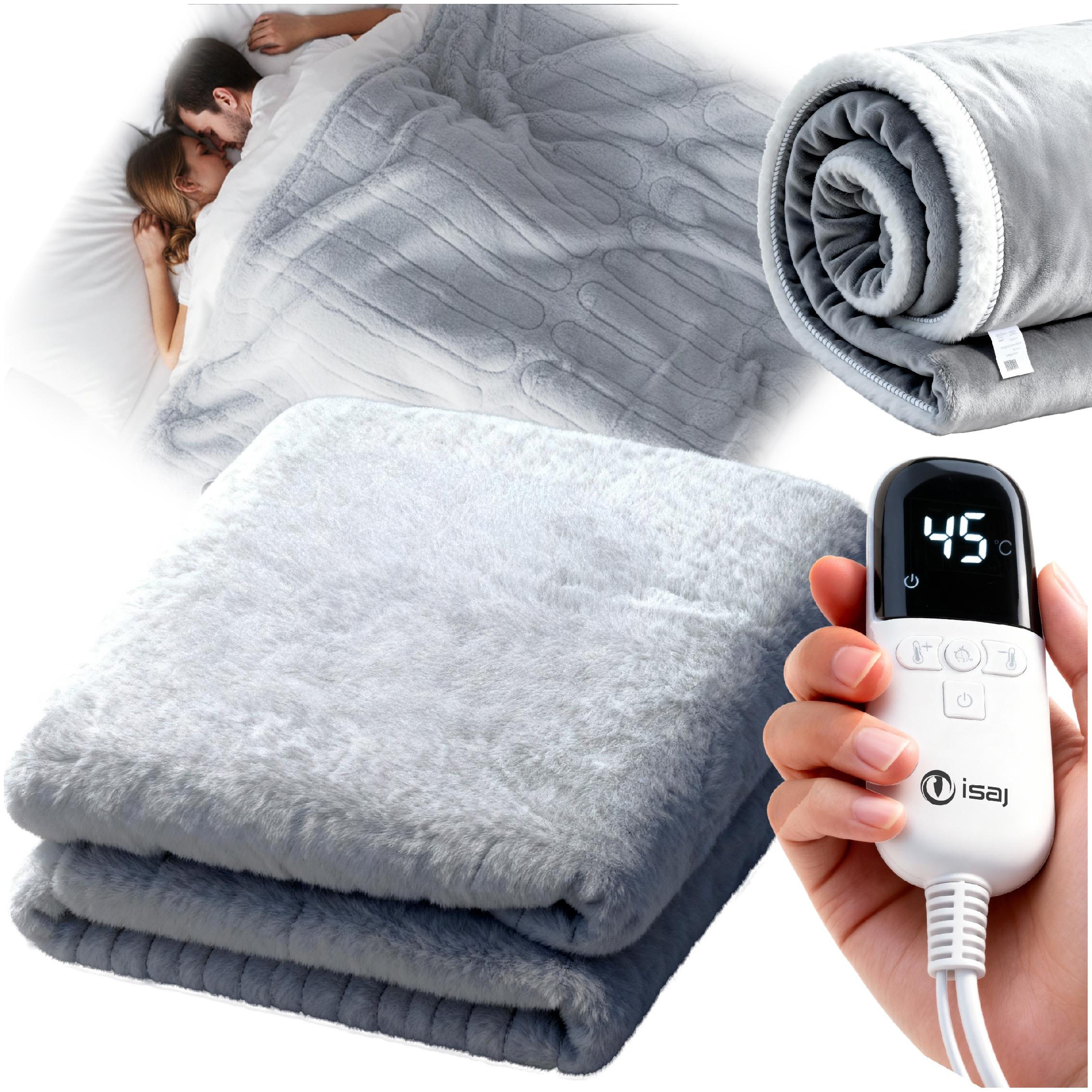 ELECTRIC HEATING BLANKET LARGE 180x160 DOUBLE 25 LEVELS TIMER + REMOTE CONTROL