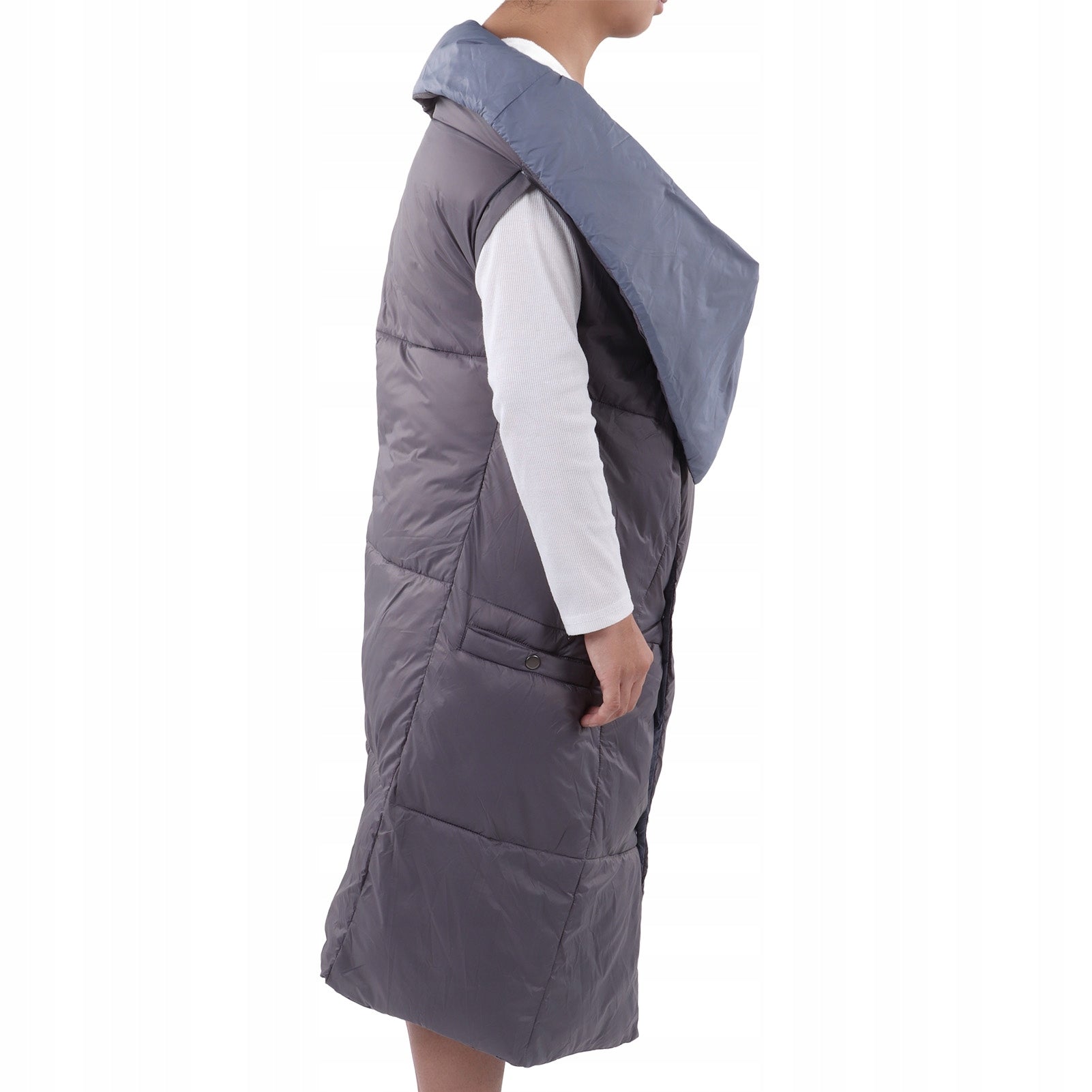 ELECTRIC HEATING BLANKET WINDPROOF BREATHABLE SUITABLE FOR WEARING Color gray