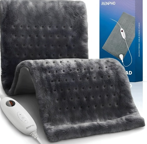 ELECTRIC HEATING PAD 6 HEAT LEVELS 31X61 CM FLANNEL