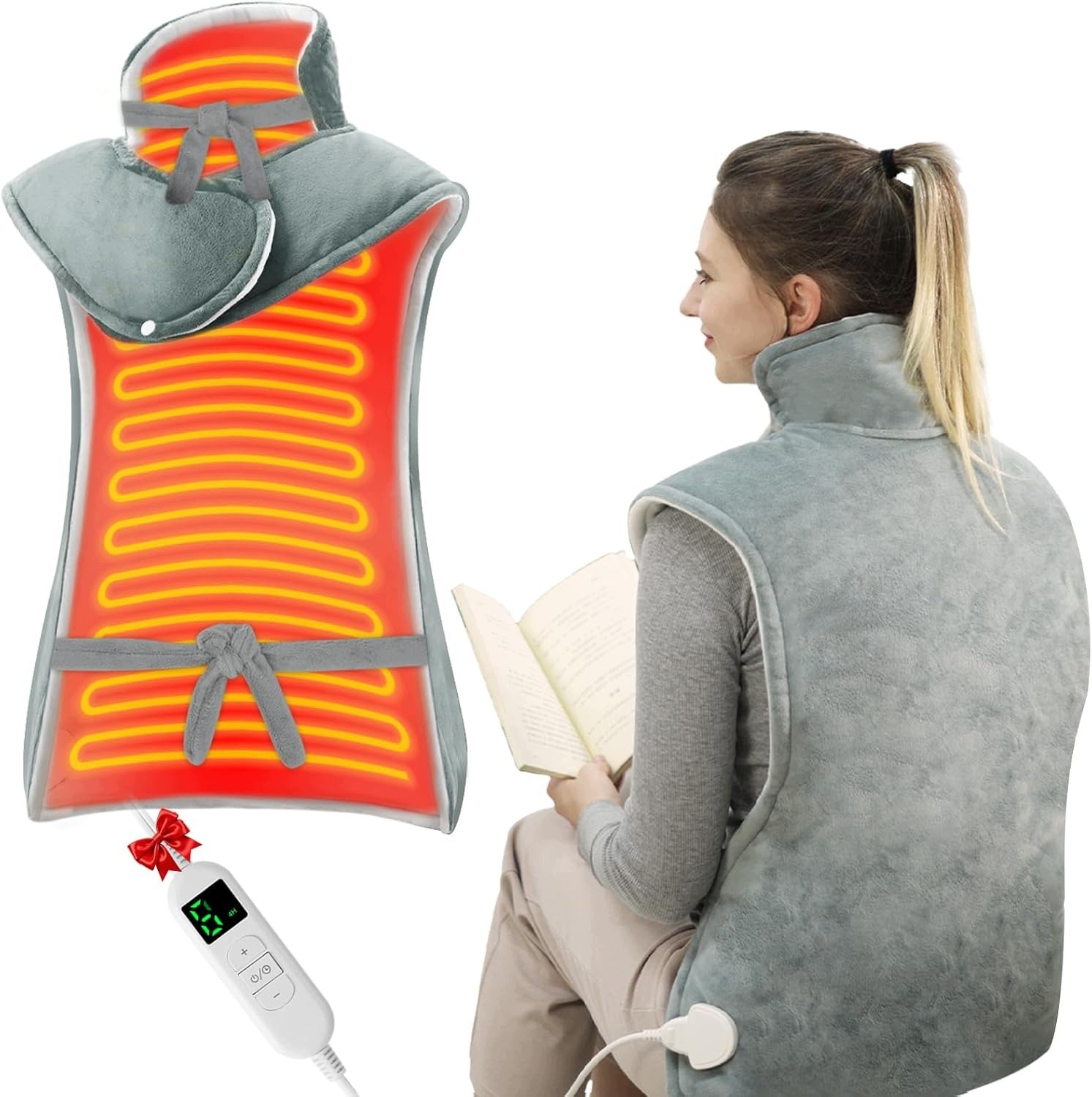 ELECTRIC HEATING PAD FOR BACK 60X108 6 HEAT LEVELS