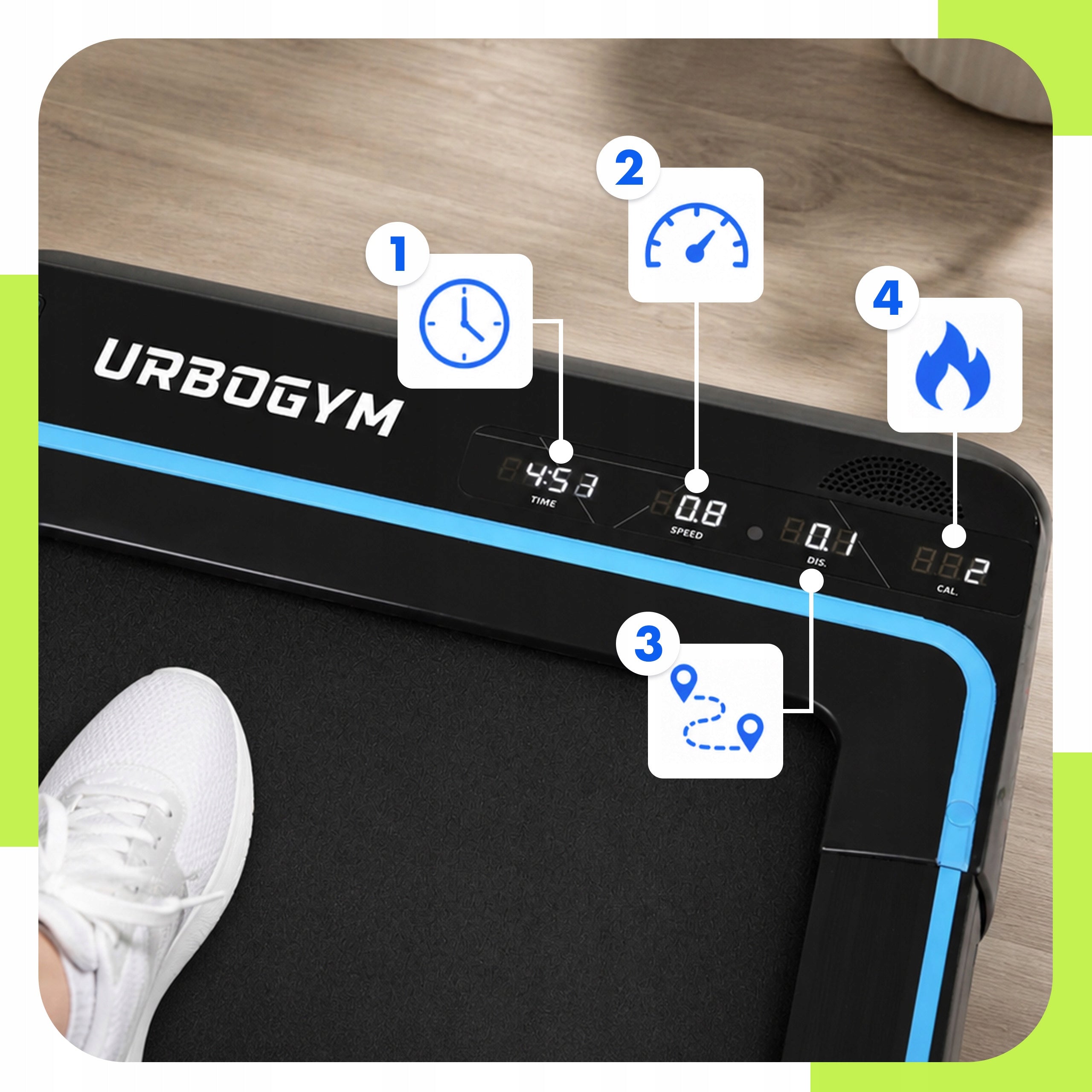 ELECTRIC HOME TREADMILL 2IN1 LIGHT FOLDING FLAT UNDER THE BED 12KM/H Model Light