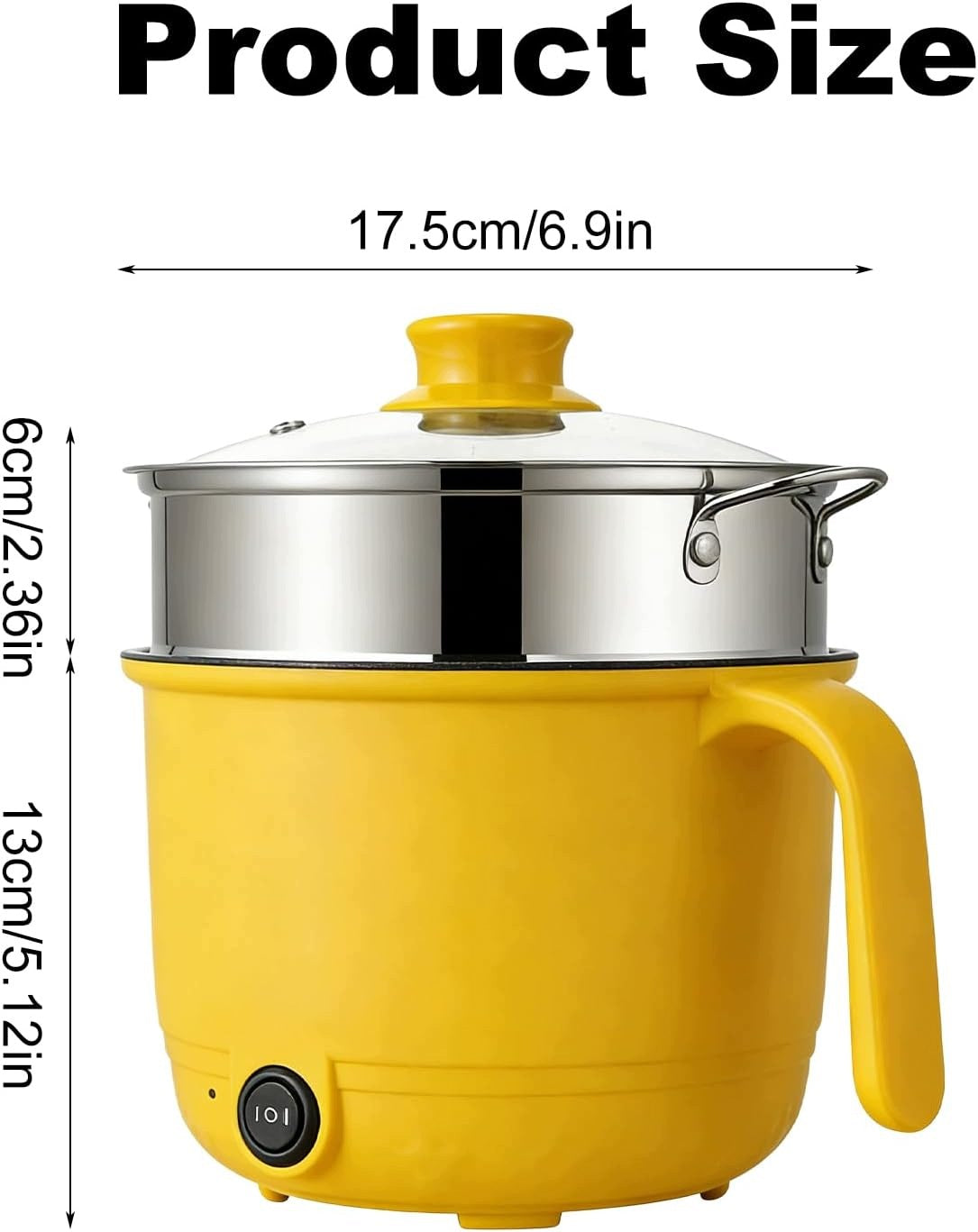 ELECTRIC HOT POT 1,3L 600W COOKING POT RAMEN STEEL Brand no brand