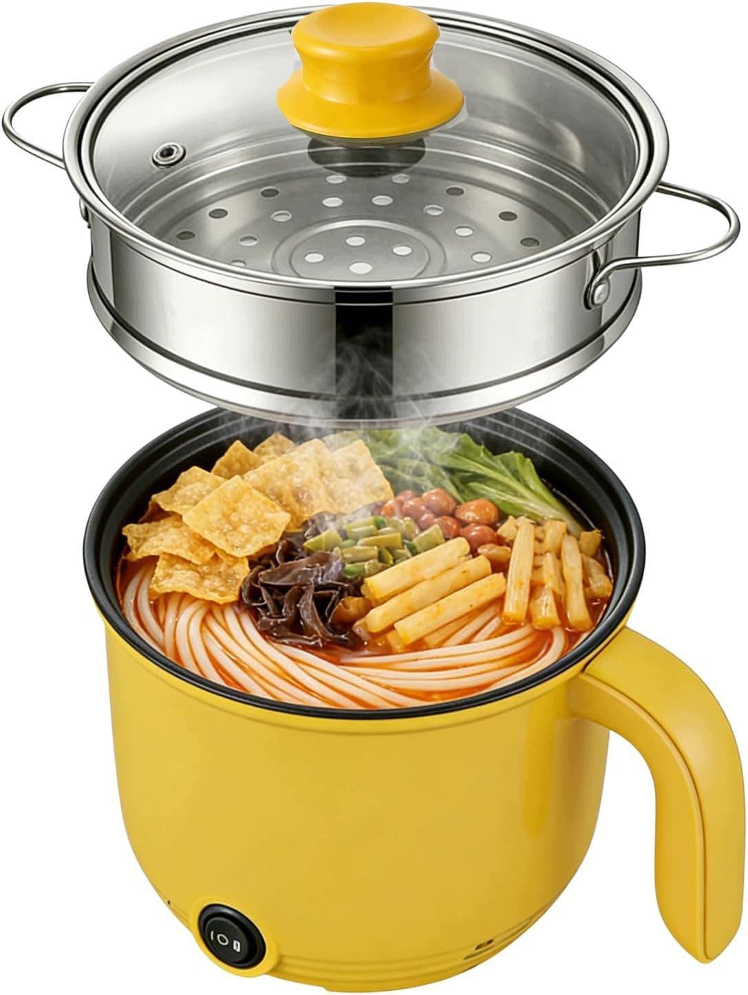 ELECTRIC HOT POT 1,3L 600W COOKING POT RAMEN STEEL
