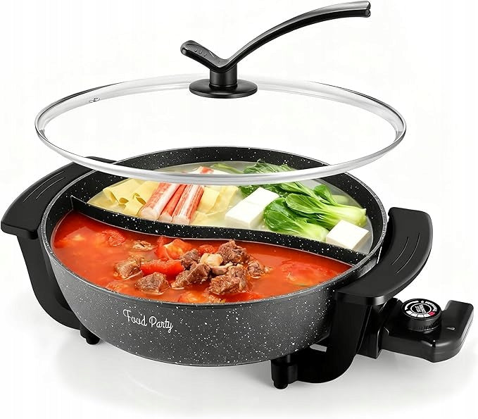ELECTRIC HOT POT 6L DOUBLE-SIDED SHABU FONDUE NON-STICK