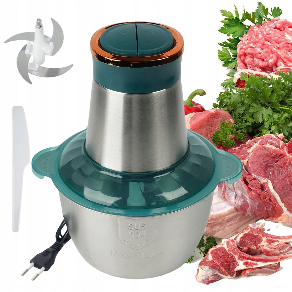 ELECTRIC INCISOR 2L 300W 4 BLADES S316 FOR VEGETABLE MEAT GREEN