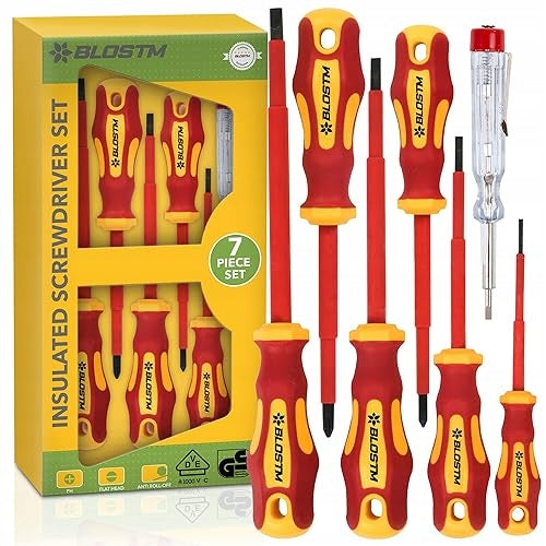 ELECTRIC INSULATED SCREWDRIVERS 1000V SET OF 8 FOR ELECTRICIANS Brand no brand