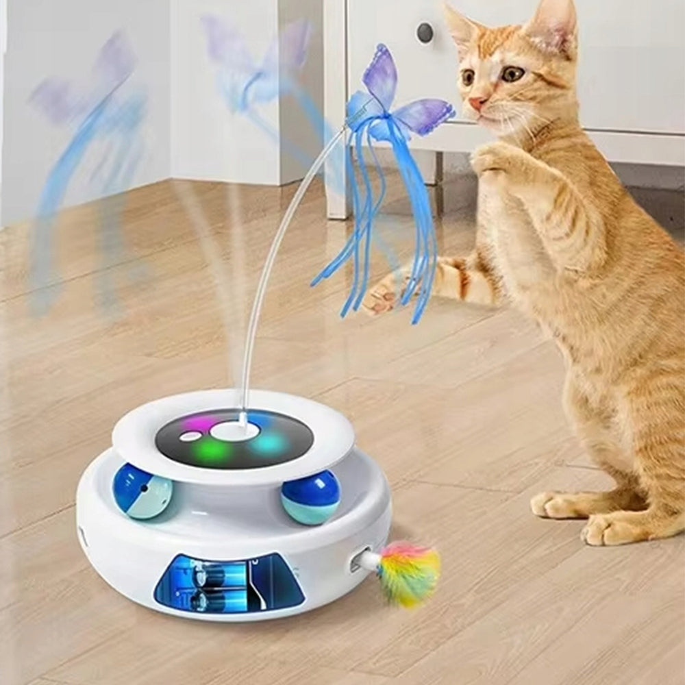 ELECTRIC INTERACTIVE CAT TOY WITH ROLLING BALL +RANDOM FEATHERS Manufacturer code Zabawki dla kotów