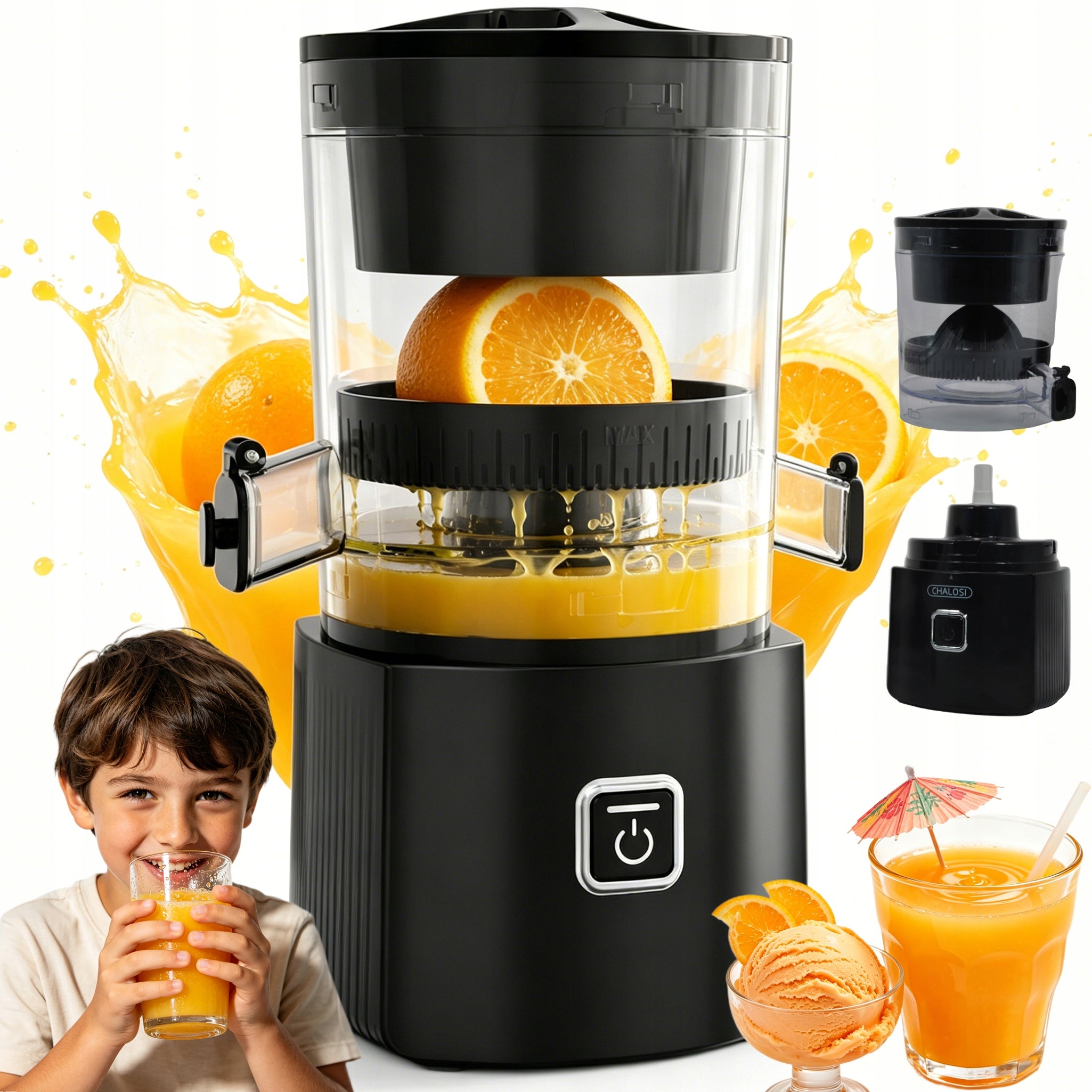 ELECTRIC JUICER CITRUS JUICER VEGETABLE SELF CLEANING 80W